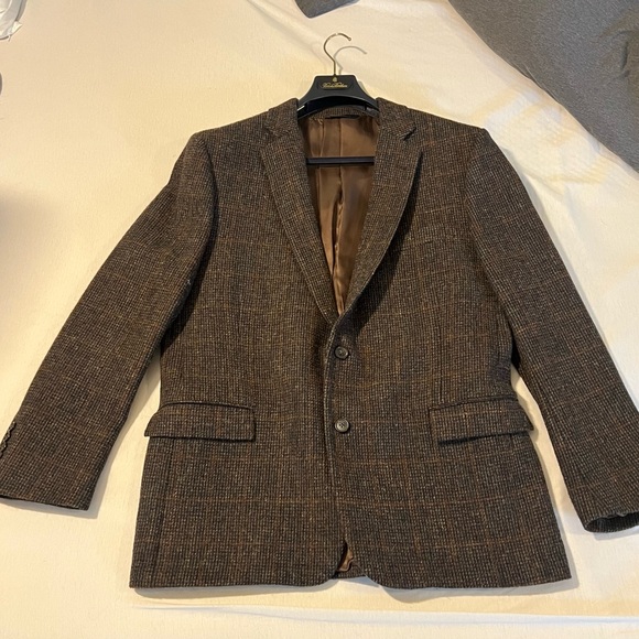 Brown Checkered Men's Blazer